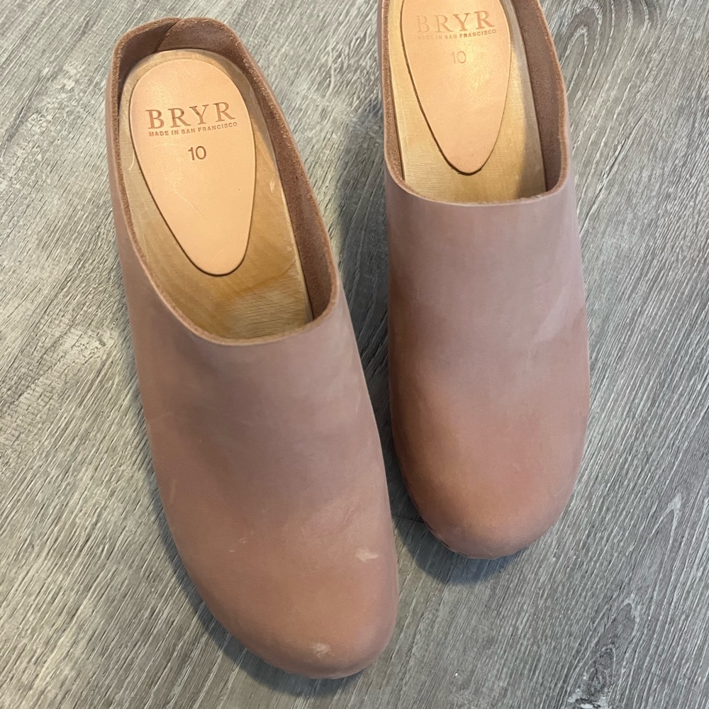 BRYR Chloe High Heel Clog in Clay, Size 10